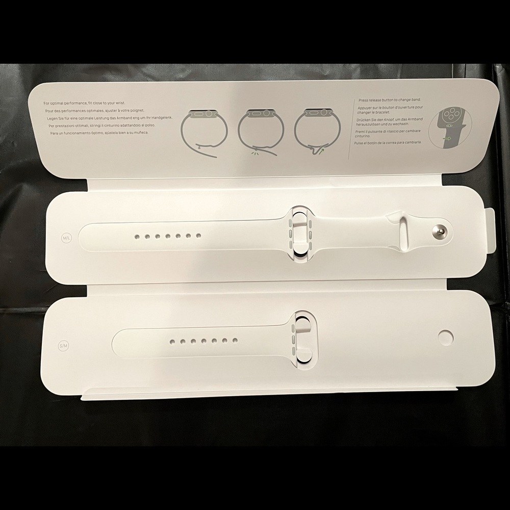 Authentic Apple Watch White Sport Band 42mm